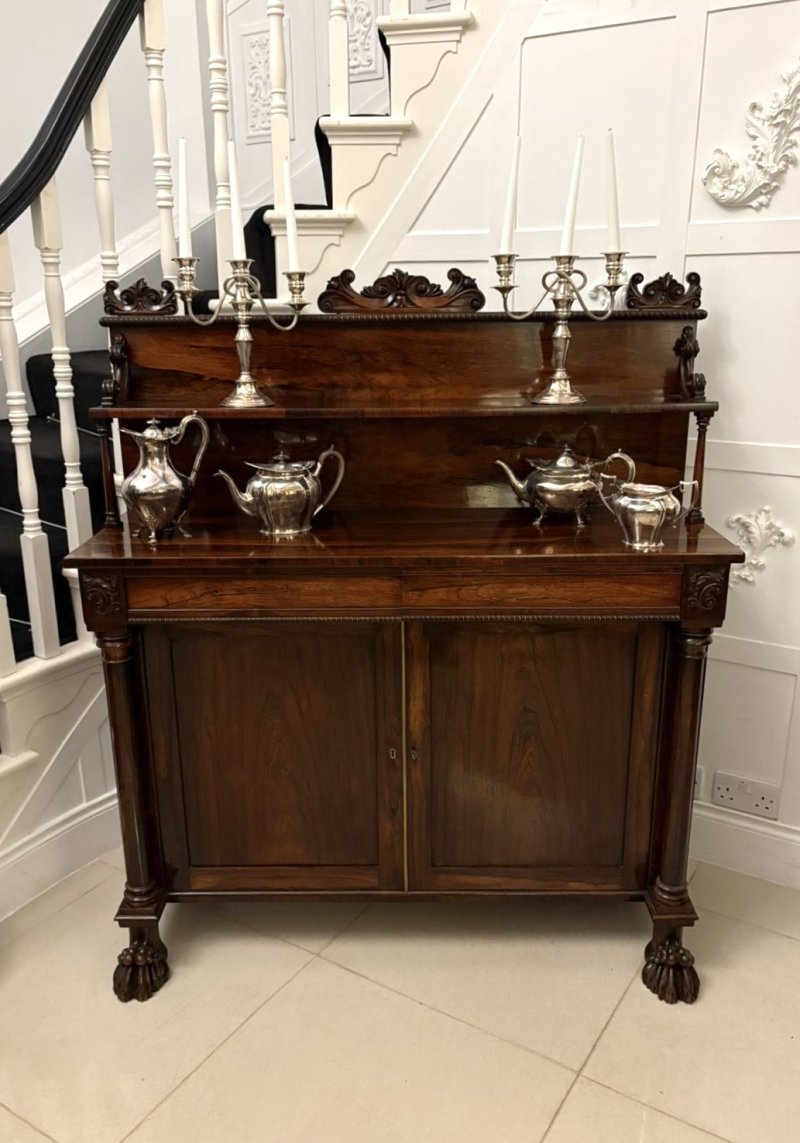 Fine Quality Antique Regency Mahogany Chiffonier / Sideboard